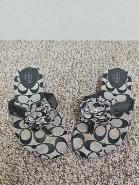 COACH SAMIRA FLOWER THONG SANDALS BFPM-10-206